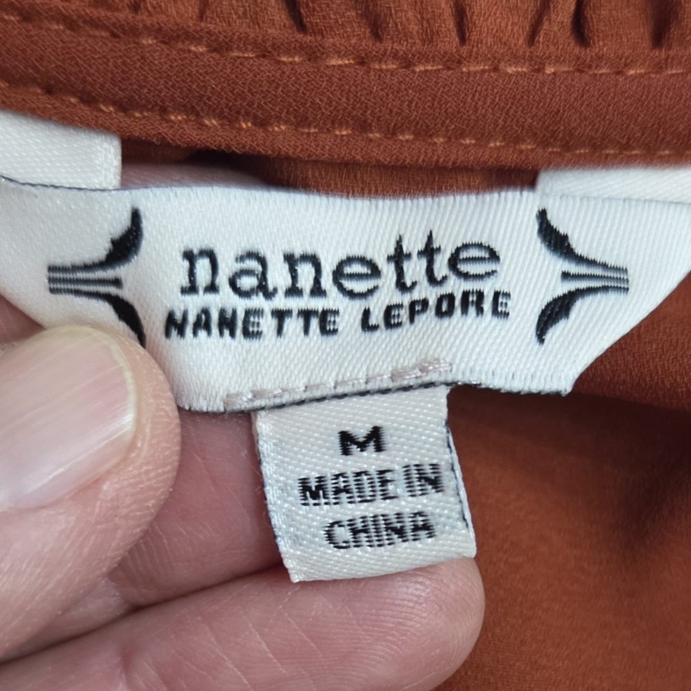 Nanette‎ Lepore Terracotta Button-Up Blouse - Picture 2 of 5
